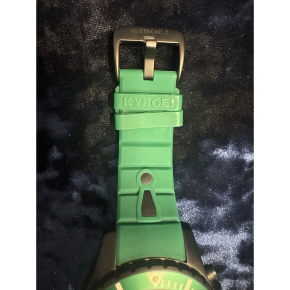 KYBOE! Giant Mariner 55MM Aquamarine Water Resistance Quartz Watch rubber GREEN - Picture 7 of 8
